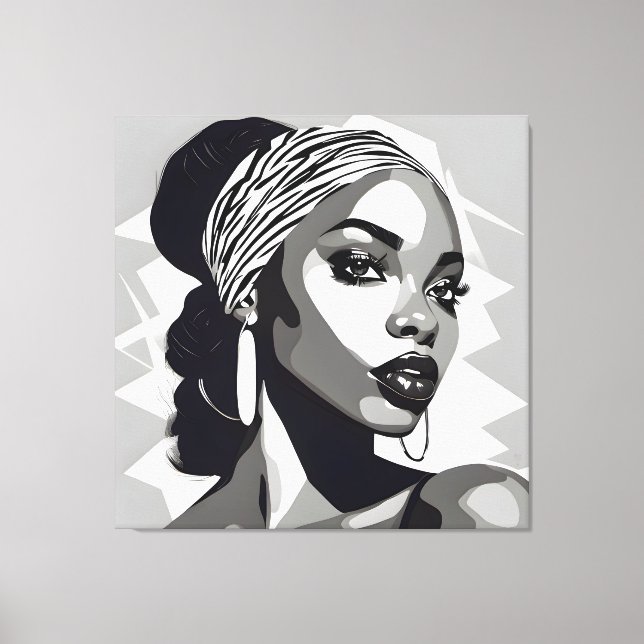 Lienzo Retrato de una mujer negra (Anverso)