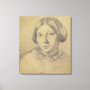Lienzo Retrato de una mujer, posiblemente George Sand