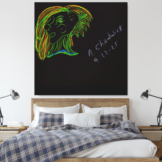 Lienzo Retrato de una Ninfa del Bosque  (Insitu(Dormitorio))