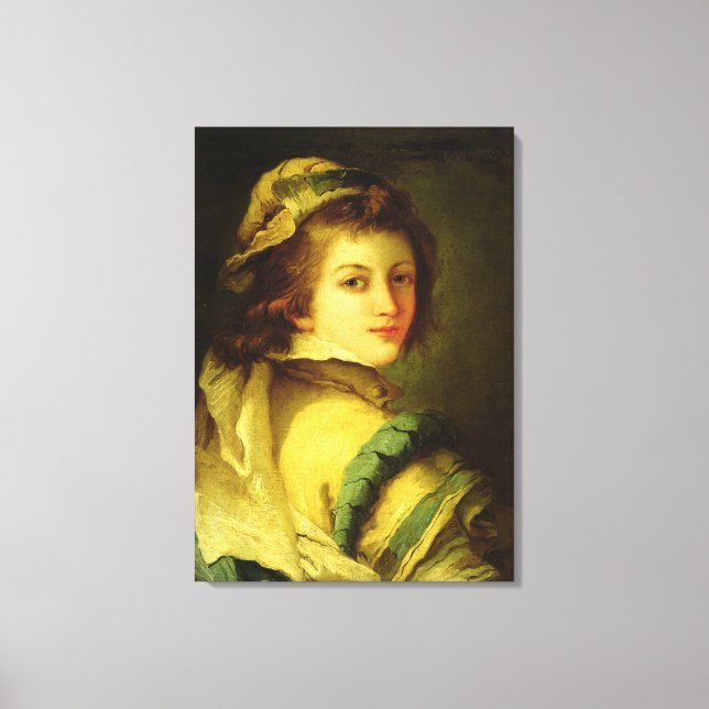 Lienzo Retrato de una página, 1762-70 (aceite sobre lienz (Anverso)