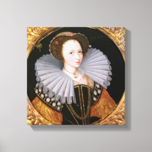 Lienzo Retrato de una señora con un acerino grande