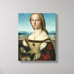 Lienzo Retrato de una señora con un unicornio, c.1505-6