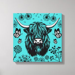 Lienzo Retrato de vaca de las Tierras Altas escocesas
