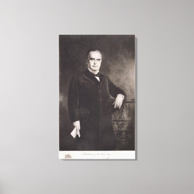 Lienzo Retrato de William McKinley (lito) (Anverso)