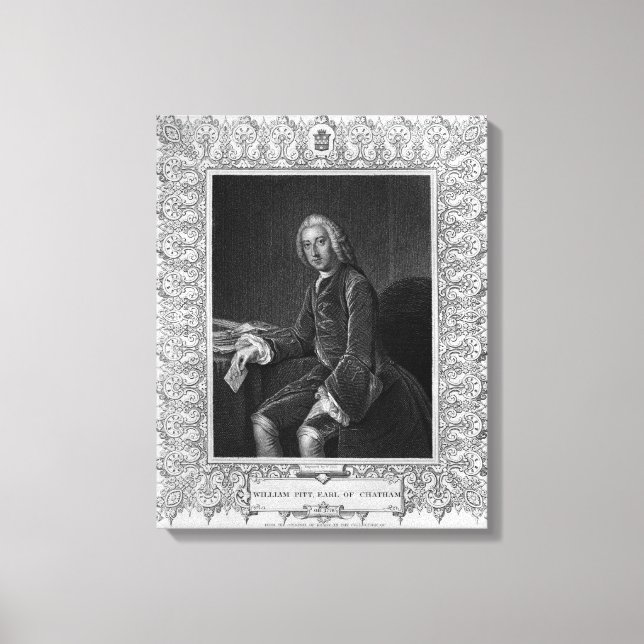 Lienzo Retrato de William Pitt, primer Conde de Chatham (Anverso)