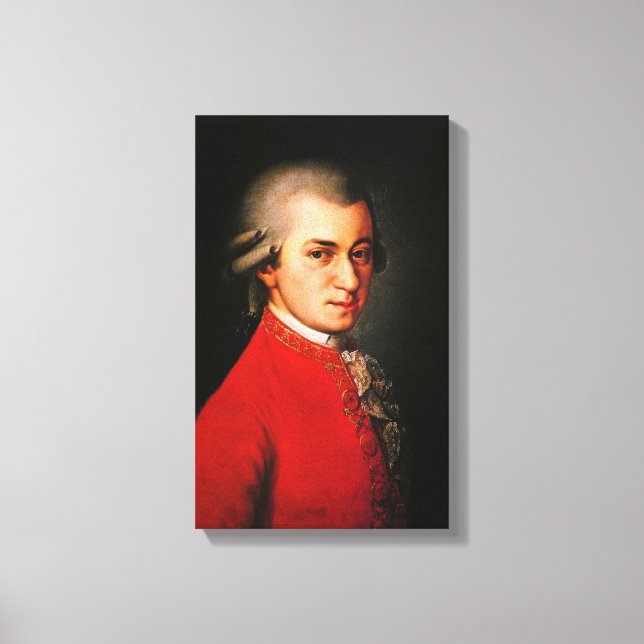 Lienzo Retrato de Wolfgang Amadeus Mozart (Anverso)
