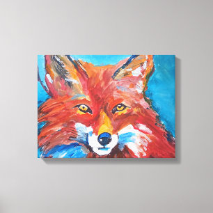 Lienzo Retrato de Zorro Rojo