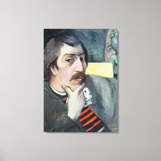 Lienzo Retrato del artista con el ídolo, c.1893 (Anverso)