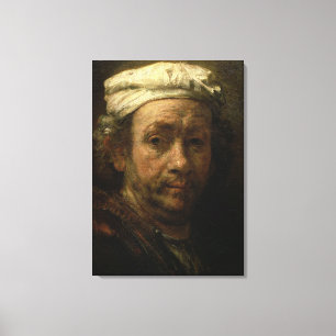 Lienzo Retrato del artista en su caballete, detalle del