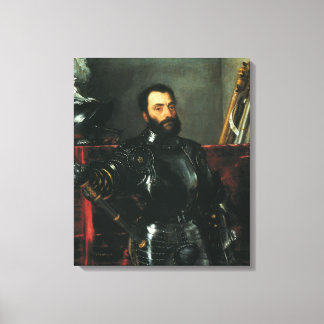 Lienzo Retrato del duque de Urbino por Tiziano