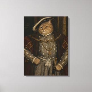 Lienzo Retrato del gato rey Tudor – Henry VIII Gato Renac