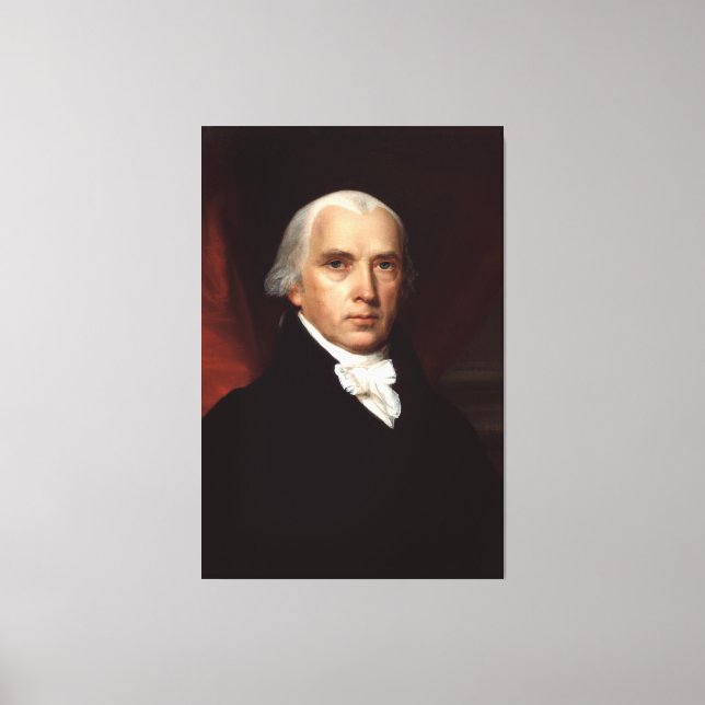 Lienzo Retrato del presidente James Madison de John Vande (Anverso)