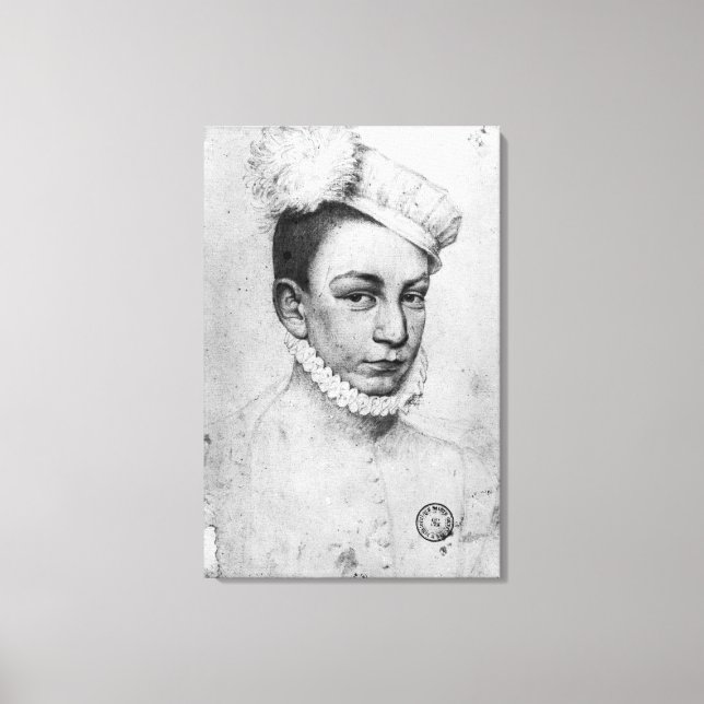 Lienzo Retrato del Rey Carlos IX de Francia, 1561 (Anverso)