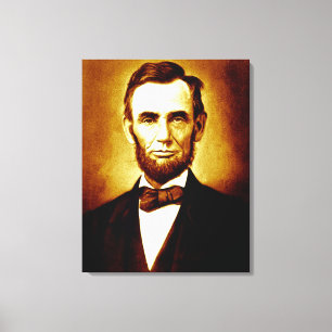 Lienzo Retrato del vintage de presidente Abraham Lincoln