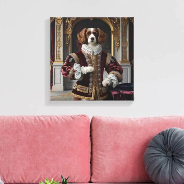 Lienzo Retrato digital de perro del renacimiento de la ca (Insitu (Sala de estar))
