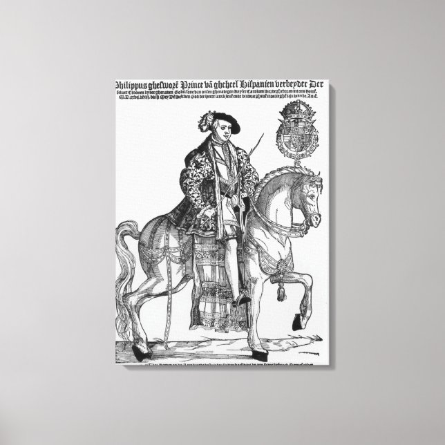 Lienzo Retrato ecuestre de Felipe II de España (Anverso)
