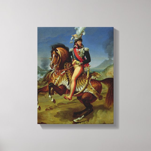 Lienzo Retrato ecuestre de Joachim Murat 1812 (Anverso)