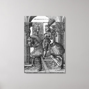 Lienzo Retrato ecuestre de Maximiliano I c.1508