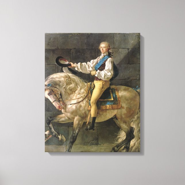 Lienzo Retrato ecuestre de Stanislas Kostka (Anverso)