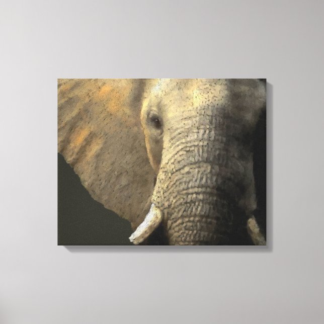 Lienzo Retrato elefante (Anverso)