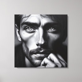 Lienzo Retrato en gráfico: El narrador silencioso