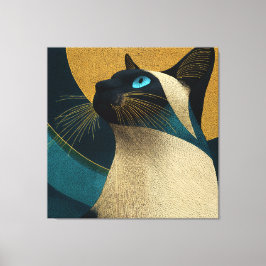 Lienzo Retrato en mosaico siamés