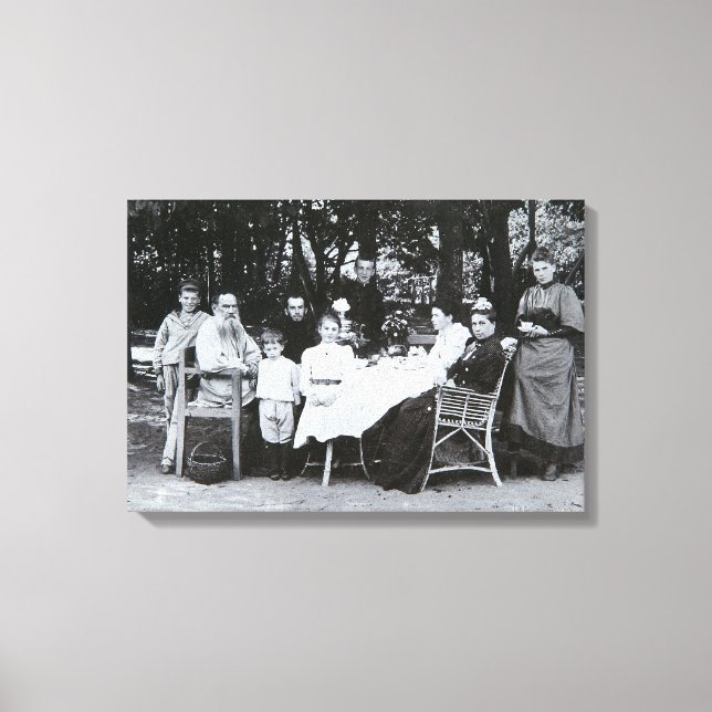 Lienzo Retrato familiar del autor Leo N. Tolstoy (Anverso)