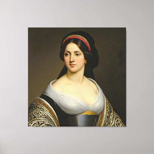 Lienzo Retrato femenino de Isabella Marie Rousseau Bella  (Anverso)