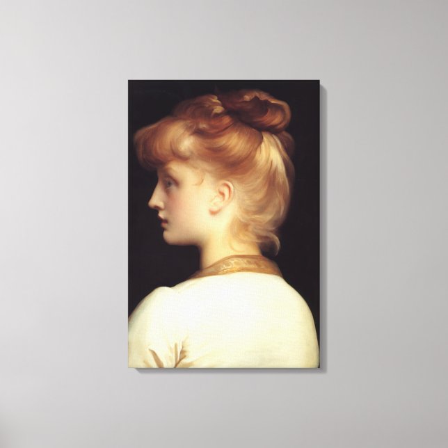 Lienzo Retrato femenino desde atrás (de Frederic Leighton (Anverso)