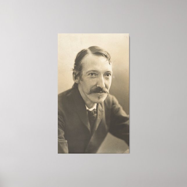 Lienzo Retrato fotográfico de Robert Louis Stevenson (Anverso)