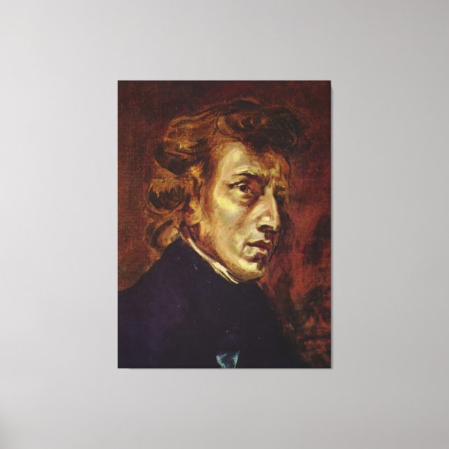 Lienzo Retrato Frederic Chopin de Eugene Delacroix (Anverso)