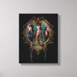 Lienzo Retrato Golden Newt, Tina y Leta Art Deco<br><div class="desc">BROMAS FANTÁSTICAS: LOS CRÍMENES DE GRINDELWALD™ | Eche un vistazo a este retrato de arte nuevo con PORPENTINA GOLDSTEIN™,  NEWT SCAMANDER™ y Leta Lestrange en un marco circular ornamentado. ¡Consigue este bonito gráfico en tu producto Zazzle favorito hoy!</div>