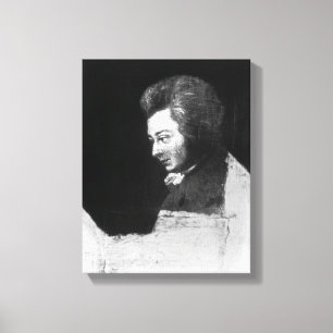 Lienzo Retrato inacabado de Wolfgang Amadeus Mozart