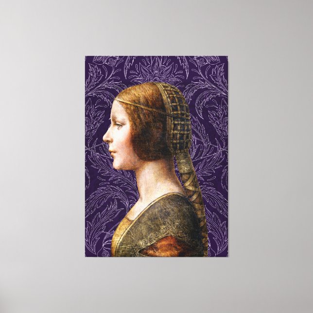 Lienzo Retrato Leonardo da Vinci La Bella Principessa (Anverso)