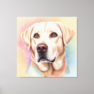 Lienzo Retrato Mágico de Labrador Retriever Soñador