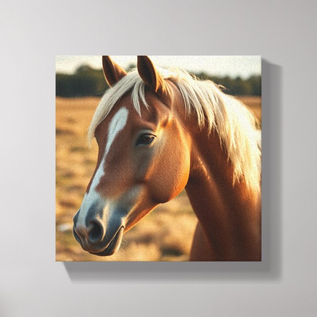 Lienzo Retrato majestuoso de caballo (Anverso)