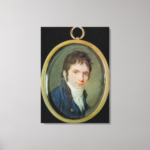 Lienzo Retrato miniatura de Ludwig van Beethoven, 1802
