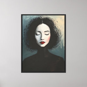 Lienzo Retrato moderno de dama sin rostro elegante