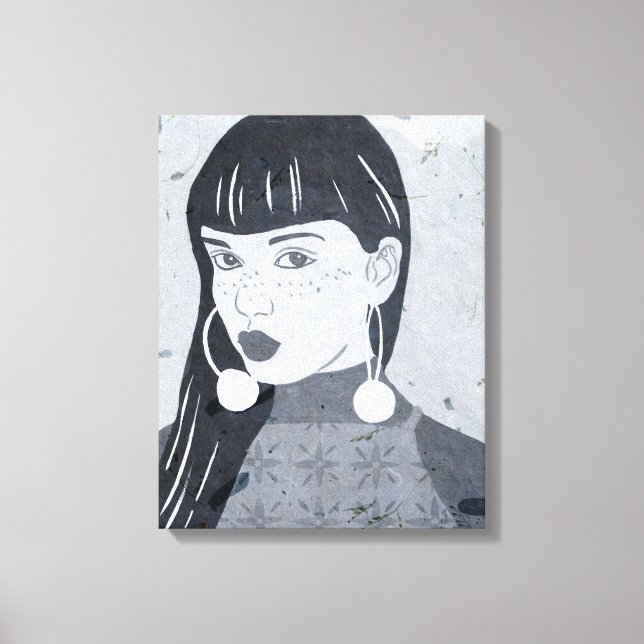 Lienzo Retrato nocturno (Anverso)