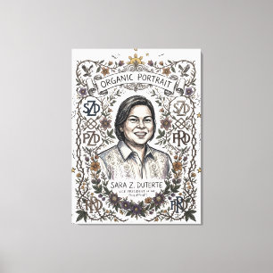 LIENZO RETRATO ORGÁNICO DE SARA Z. DUTERTE