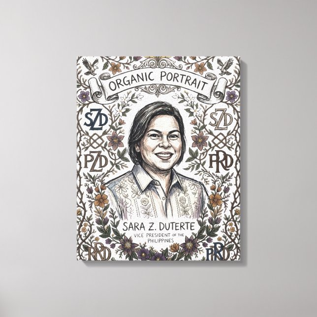 LIENZO RETRATO ORGÁNICO DE SARA Z. DUTERTE (Anverso)