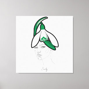 Lienzo Retrato personalizado de la flor de nacimiento de