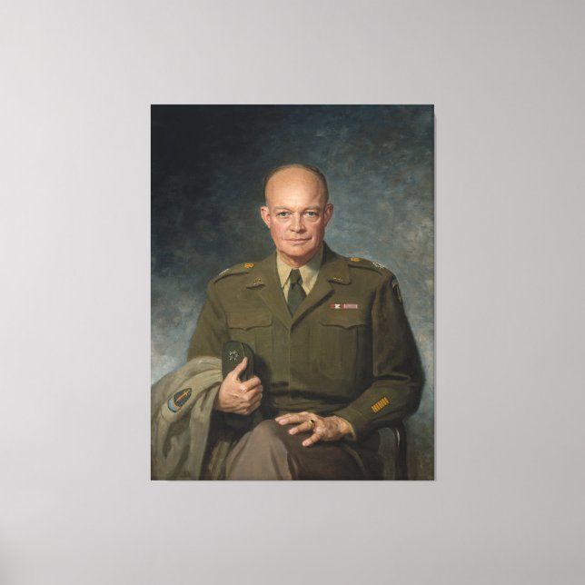 Lienzo Retrato pintado de cinco estrellas del general Dwi (Anverso)
