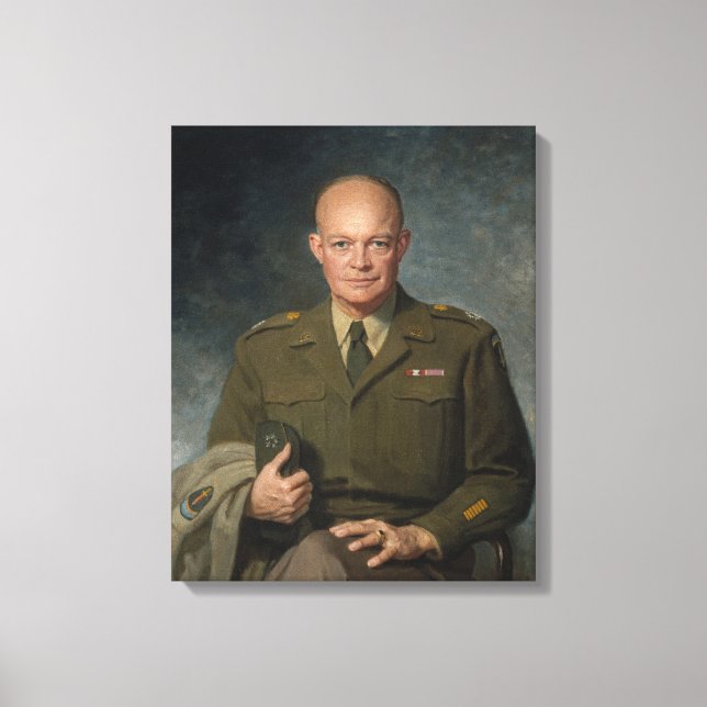 Lienzo Retrato pintado de cinco estrellas del general Dwi (Anverso)