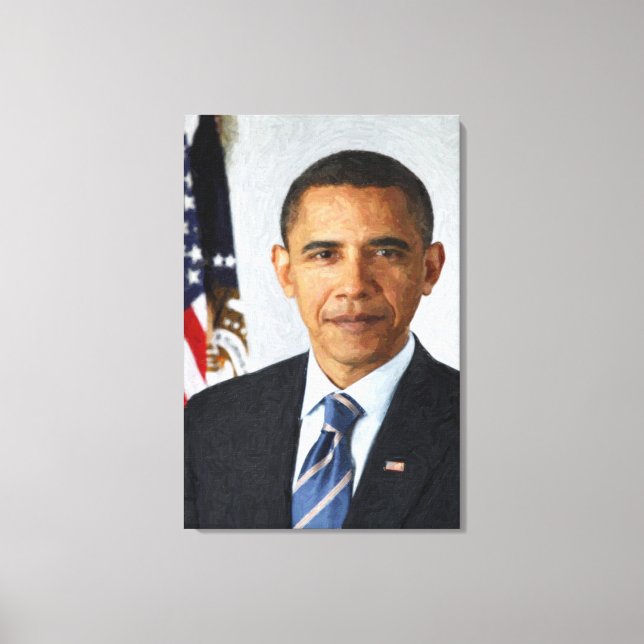 Lienzo Retrato presidencial de Barack Obama (Anverso)