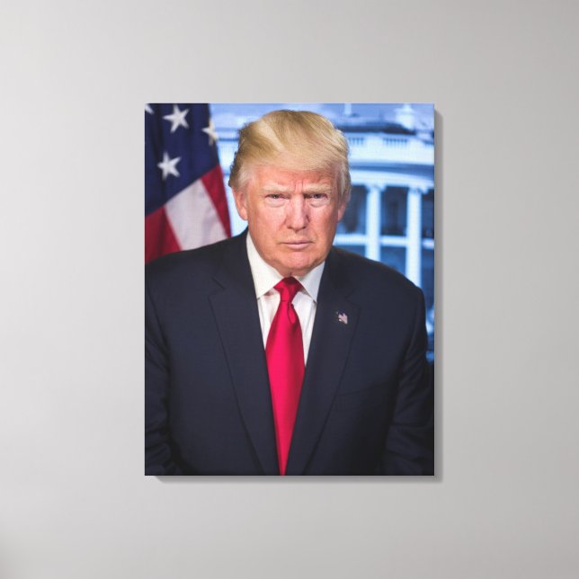 Lienzo Retrato presidencial oficial de Donald Trump (Anverso)