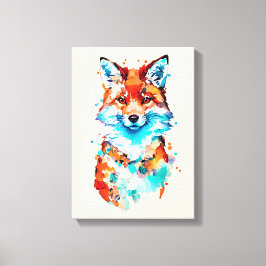 Lienzo Retrato rojo Fox