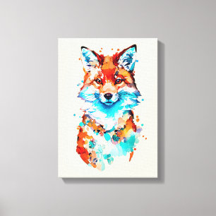 Lienzo Retrato rojo Fox