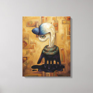 Lienzo Retrato Surrealista Abstracto