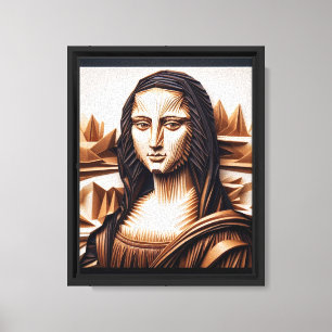 Lienzo Retrato WALL ART Mona Lisa / tela de pintura